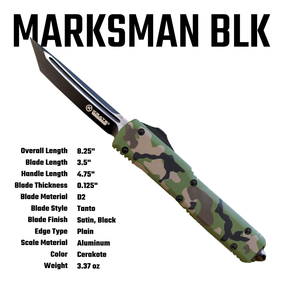 Marksman Black OTF Knife