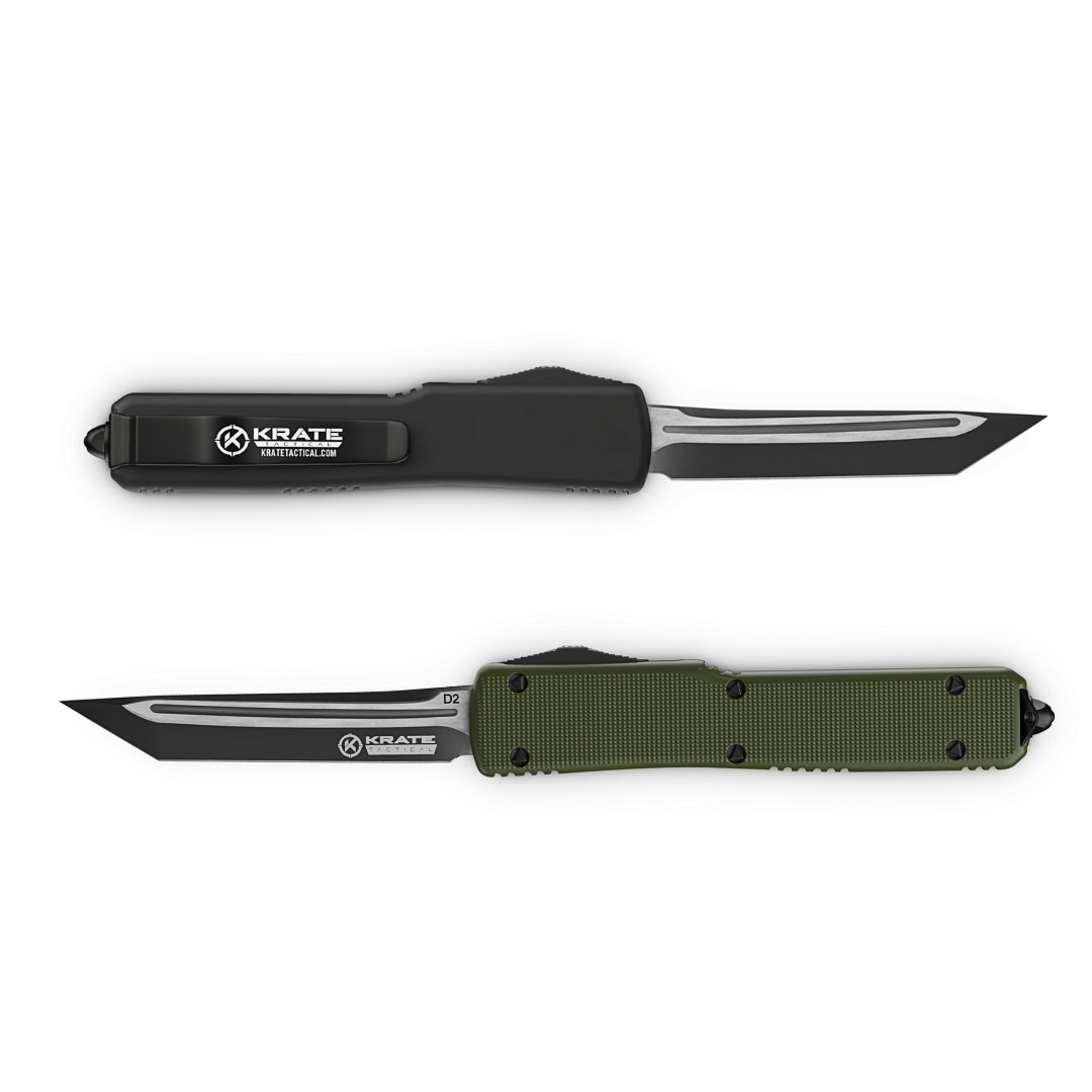 front and back view of ranger otf knife