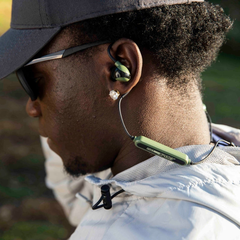 person wearing ear protection