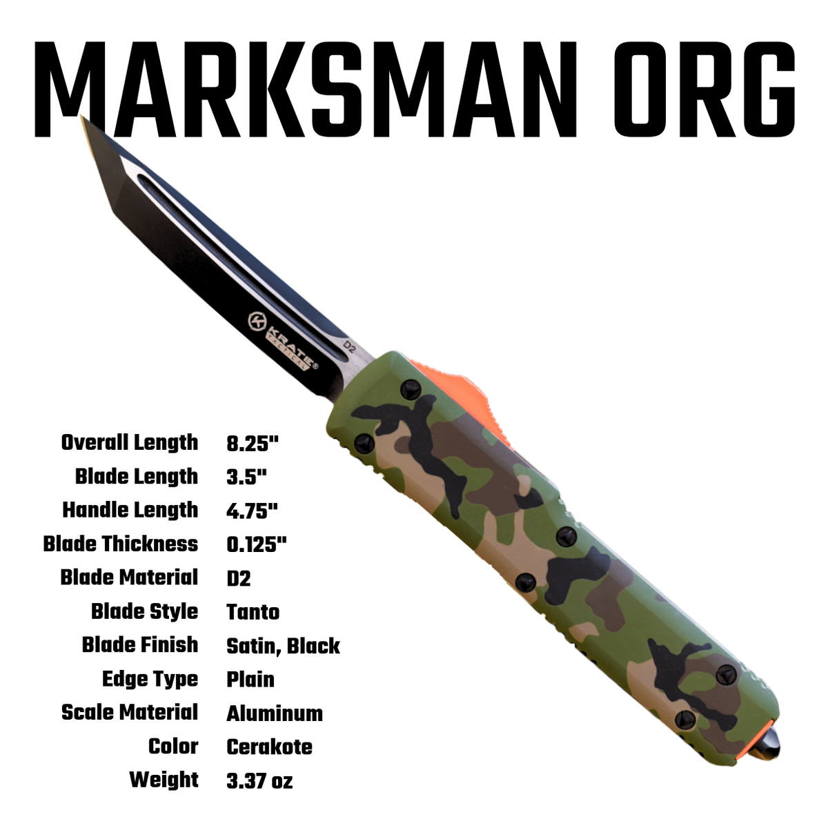 Marksman Orange OTF Knife