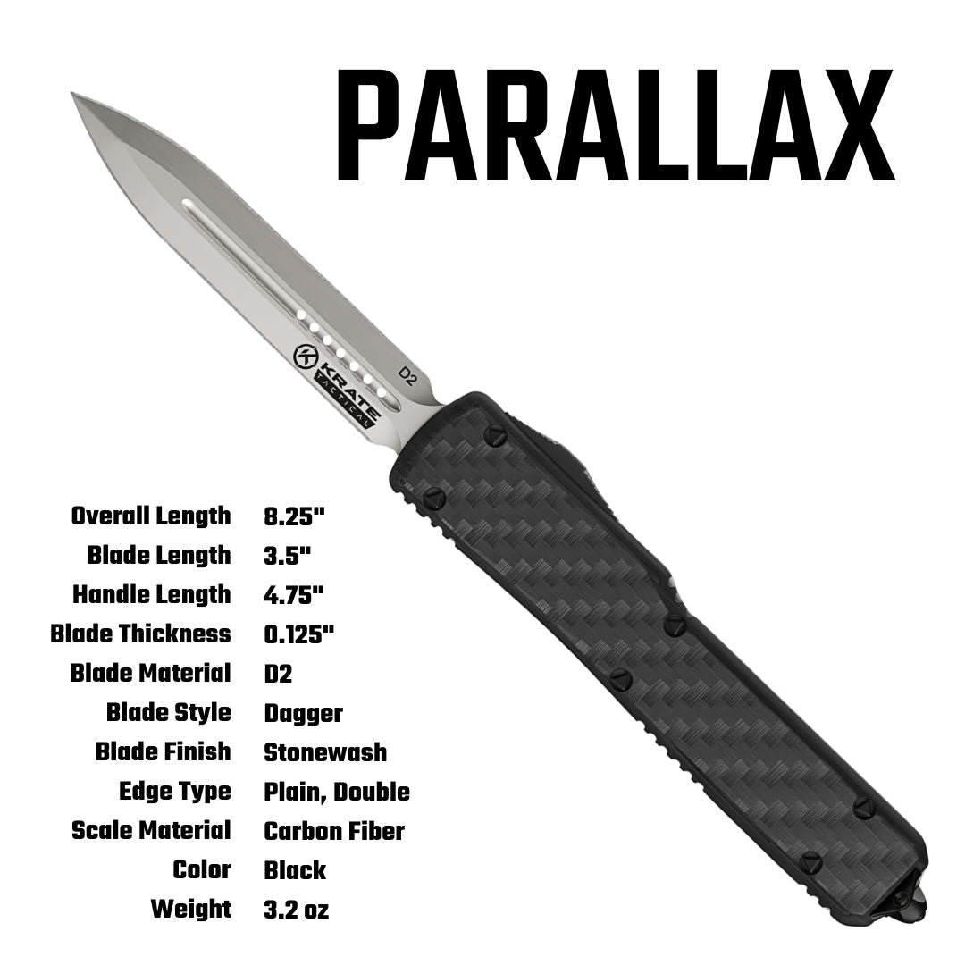 krate tactical parallax otf knife specs sheet