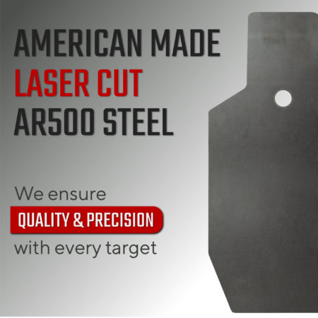 american made laser cut ar500 steel 12in
