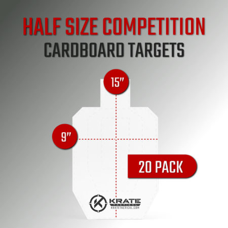Half Size Competition Cardboard Targets 20 Pack