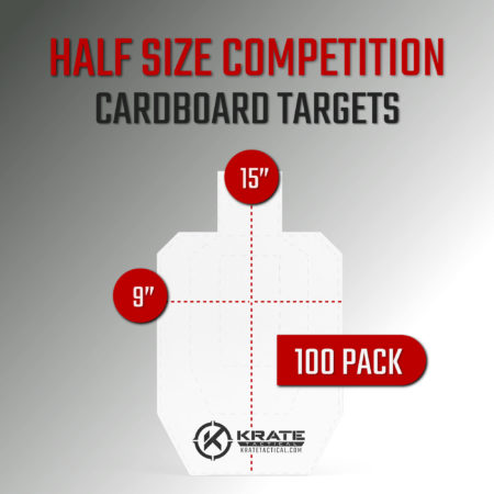Half Size Competition Cardboard Targets 15 in 100 Pack