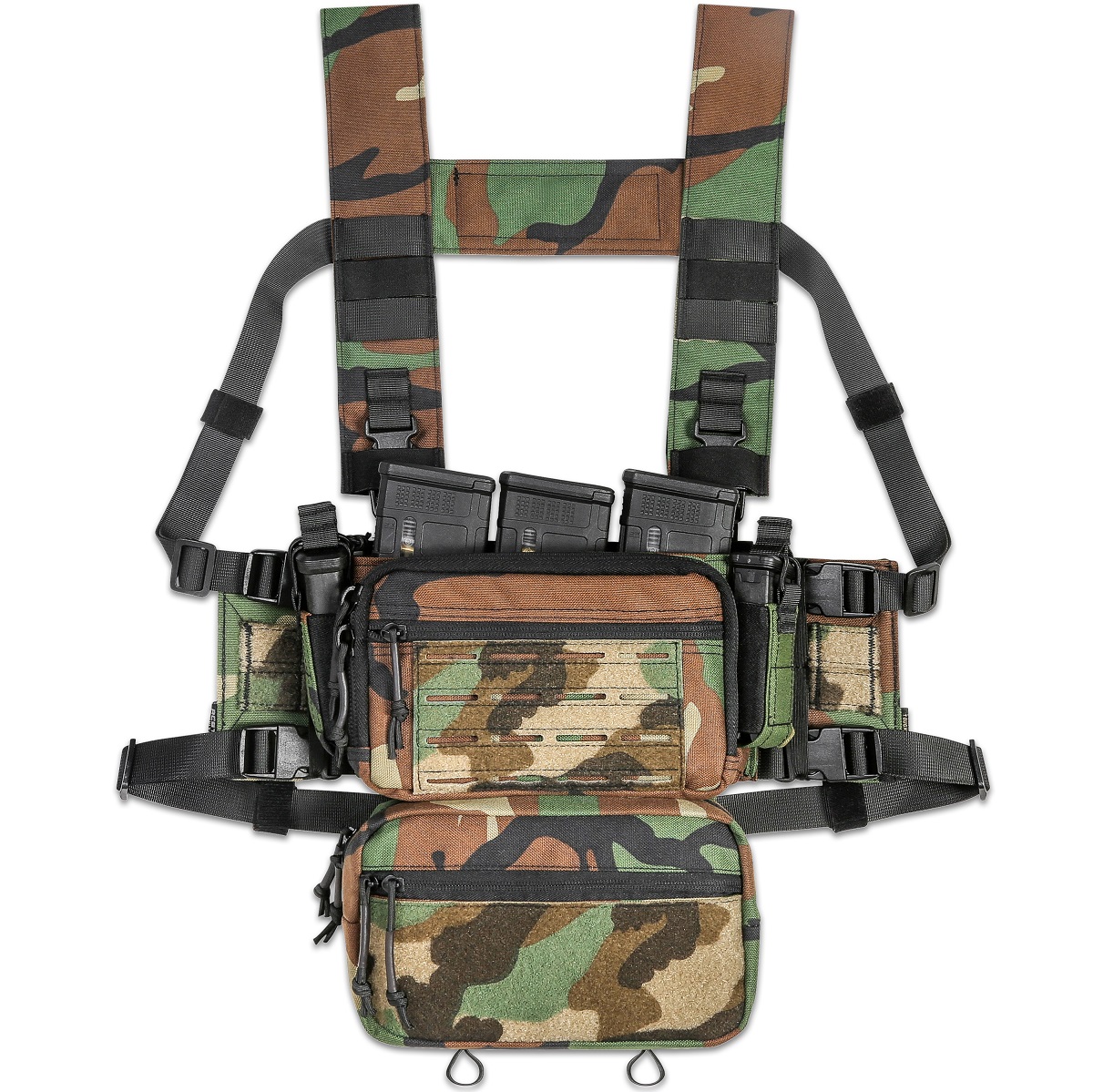 ACETAC S.O.P. Micro Chest Rig – Woodland Camo – KRATE Tactical